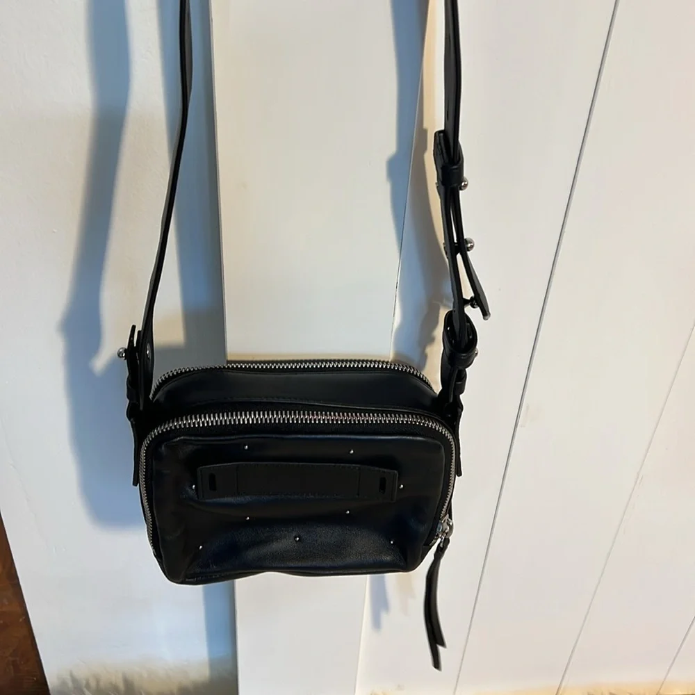 All saints black lamb leather purse. 8x6x3 - Picture 8 of 13